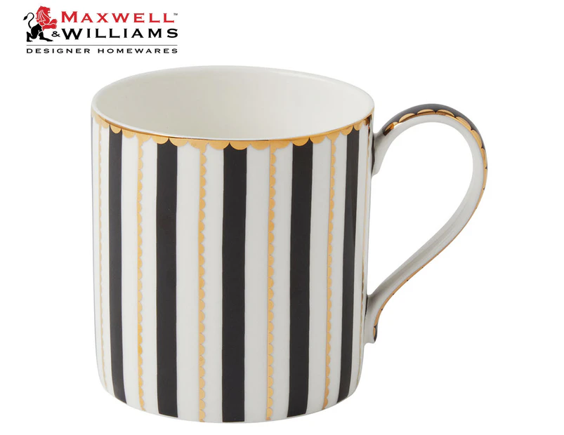 Maxwell & Williams 380mL Tea's & C's Regency Straight Mug - Black/Gold