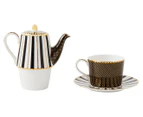 Maxwell & Williams 3-Piece Tea's & C's Regency Tea-For-One w/ Infuser Set - Black/Gold