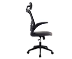 Office Chair Adjustable Headrest High Back Study Ergonomic Breathable Home Mesh Chair Computer Desk Chair Grey