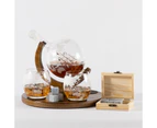 Globe Decanter With Whiskey Stones