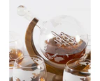 Globe Decanter With Whiskey Stones