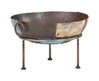 60cm Rustic Iron Fire Pit Bowl Heater Outdoor Patio Fireplace Firepit Round