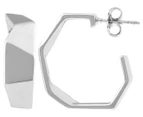 Calvin Klein Origami Hoop Earrings - Silver