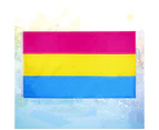 1Pc Fashion PANSEXUAL Polyester Rainbow Flag Large Durable Pride Flag Outdoor Banner