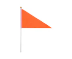 Triangular Banner Pure Color Hand Flag Lightweight Portable Hand Waving Flag for Party Sports Meeting (Orange)