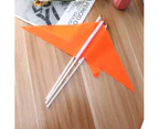 Triangular Banner Pure Color Hand Flag Lightweight Portable Hand Waving Flag for Party Sports Meeting (Orange)