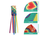 1PC Garden Rainbow Windsock Ornament Wind Direction Measurement Windsock Flag