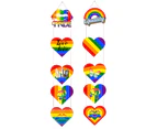 1 Set of LGBT Fan Flag Gay Pride Rainbow Banner LGBT Flag for Pride Month Parade