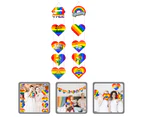 1 Set of LGBT Fan Flag Gay Pride Rainbow Banner LGBT Flag for Pride Month Parade