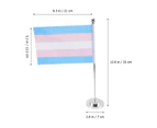 1 Set Homosexual Table Flag Rainbows Pride Table Desk Flag with Stand Base Table Desk Flag Ornament
