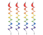 Rainbow Wind Pinwheels Yard Garden Colorful Hanging Decoration for Outdoor Outside