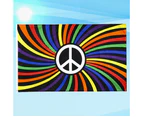 1PC Lesbian Rainbow Flag Classic Gay Pride Flag Polyester Gay Lesbian Peace Flag for Party Festival Use (Colorful)
