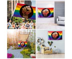 Lesbian Rainbow Fist Banner Rainbow Flag Community Fist Gay Banner Garden Decor