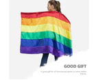 Decorative Rainbow Flag LGBT Pride Flag Portable Outdoor Banner for Party
