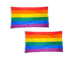 Decorative Rainbow Flag LGBT Pride Flag Portable Outdoor Banner for Party
