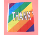 Britain Thank You Printed Flag Rainbow Wind Direction Flags Polyester Letter Printing Flag Multi-purpose Thanks Flag
