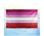 1Pc Fashion LESBIAN Polyester Rainbow Flag Large Durable Pride Flag Outdoor Banner