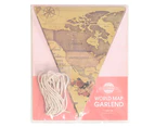1 Set World Map Buntings Travel Themed Buntings Party Paper Hanging Decorations
