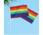 Rainbow Gay Flag Handheld Flag Party Decorations Party Hand Waving Flag (30x45cm)