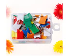 1 Box Colorful Plastic Flag Shape Location Clothes Clasp for DIY Craft Fishing Sewing