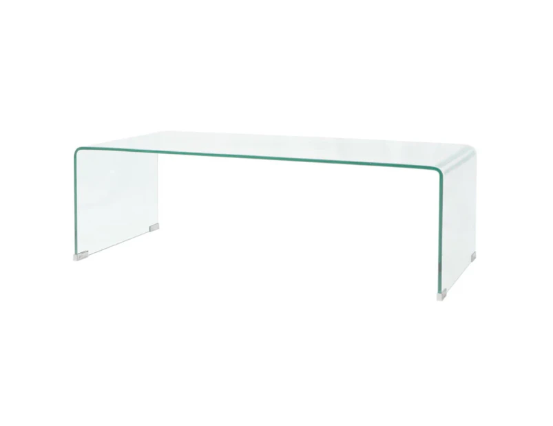 vidaXL Coffee Table Tempered Glass 98x45x30 cm Clear