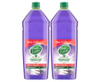 2 x Pine O Cleen 1.25L Antibacterial Toilets/Floor Disinfectant Liquid Lavender