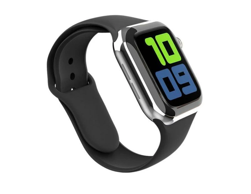 Silicone Sports Band for Apple Watch 45mm - Black