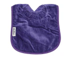 Cross Silly Billyz Large Plain Towel Bib (Purple)