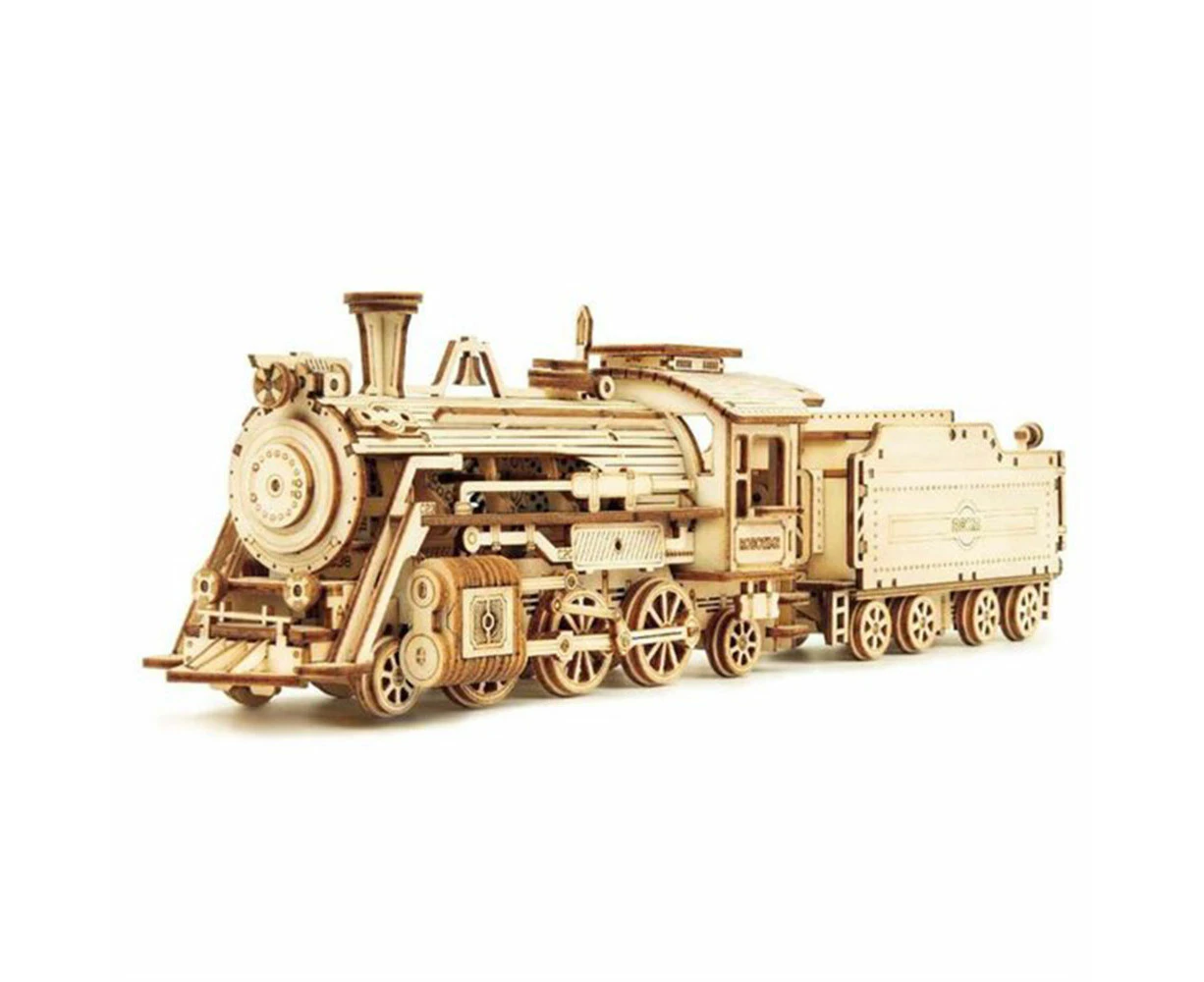 Robotime ROKR Prime Steam Express 3D 1:80 Scale Model Train Wooden Puzzle MC501