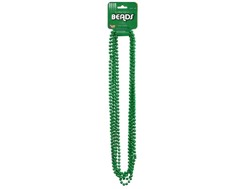 St Patrick's Day Green Beaded Necklaces Costume Accessory