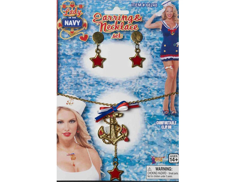 Sailor Sweetie Anchor and Star Jewellery Set