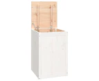 vidaXL Laundry Box White 44x44x66 cm Solid Wood Pine