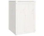 vidaXL Laundry Box White 44x44x66 cm Solid Wood Pine