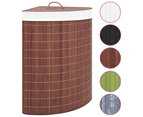 vidaXL Bamboo Corner Laundry Basket Brown 60 L