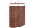 vidaXL Bamboo Corner Laundry Basket Brown 60 L