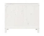 vidaXL Laundry Box White 88.5x44x76 cm Solid Wood Pine