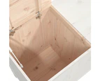 vidaXL Laundry Box White 88.5x44x76 cm Solid Wood Pine