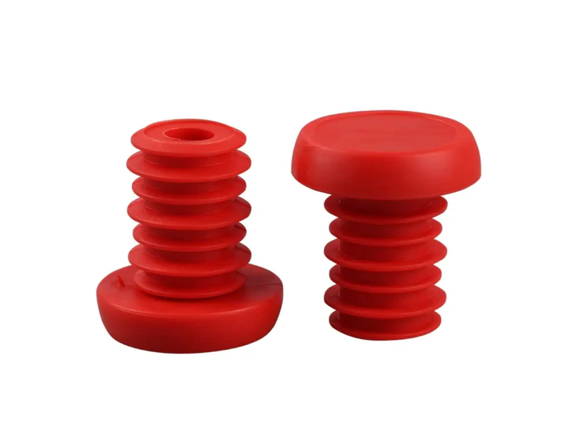 1 Pair Plastic Bar End Caps Anti-Vibration Wear-Resistant Bar End Plugs Red