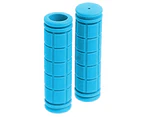 1 Pair Handle Grip Cover Non-slip Lightweight Rubber Multicolor Squares Bicycle Handlebar Cover Cycling Parts - Blue