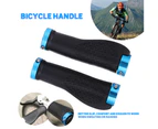 1 Pair MTB Bike Cycling Mountain Bicycle Anti-Skid Locking Handlebar Grips Cover - Black