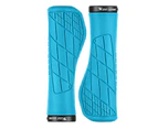 1 Pair Bike Grip Cover Reduce Shock Anti-Slip Ergonomics Handle Bicycle Soft Rubber MTB Road Shockproof Handlebar for Outdoor - Blue