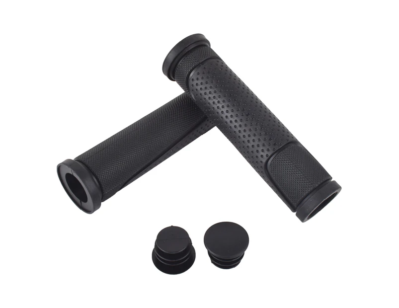 1 Pair Bike Handlebar Cover Anti-skidding Sweatproof Cycle Accessory Bicycle Handle Bar Grips Cover for Outdoor - Black B
