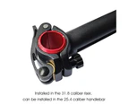 1 Pair Bicycle Handlebar Adapter High Strength Easy Installation Aluminum Alloy Smooth Edge Solid Stem Spacer for Mountain Bike - Red