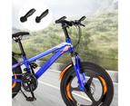 1 Pair Bike Relax Handlebar Horn Design Anti-Shocking Stable Aluminum Alloy High Strength Bike Rest Bar for MTB - Black