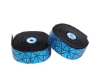 1 Pair Polyurethane Bar Tape Antislip Adhesive Sweat-absorbent Dazzling Bar Tape for Road Bike - Blue