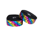 1 Pair Polyurethane Bar Tape Antislip Adhesive Sweat-absorbent Dazzling Bar Tape for Road Bike - Rainbow Color