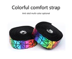 1 Pair Polyurethane Bar Tape Antislip Adhesive Sweat-absorbent Dazzling Bar Tape for Road Bike - Colorful powder