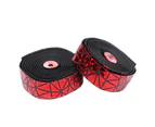 1 Pair Polyurethane Bar Tape Antislip Adhesive Sweat-absorbent Dazzling Bar Tape for Road Bike - Red