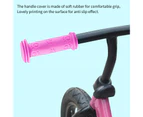 1 Pair TPR Kid Bike Grip Anti Skid Wear-resistant Shock Absorbing Scooter Grip for Kid - Pink