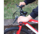 1 Pair Handlebar Grips Double Lock-in Thicken Sponge Shock Absorption Handle Grips Bike Part - Red